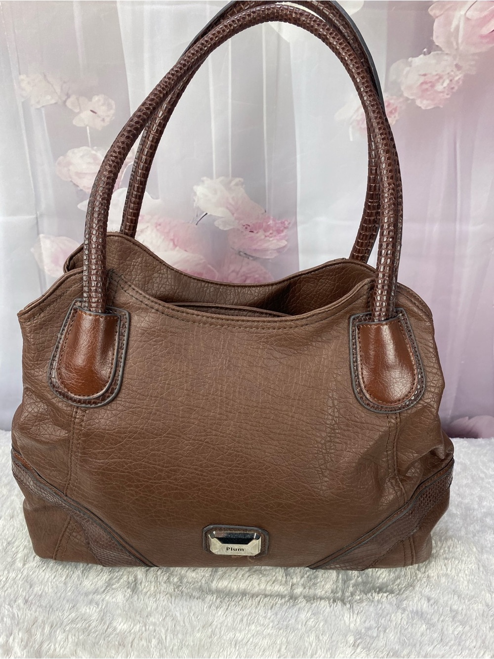 Brown Leather Tote Handbag